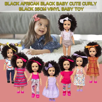 Modeliavimo Lėlės Garbanotas Plaukų Mielas Lėlės, Imitavimo Mielas, Garbanotas Plaukų Lėlės 35cm vaikų Žaislų Silikono Mergina Žaislas Poupee Atgimsta Vaikams, Lėlės