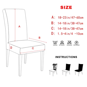 Modernių Namų Kėdė Padengti Universalus Dydis Elastinga Kėdė Padengti Spandex Kėdžių Dangose Virtuvės Kėdės, Apsauginis Dangtelis 9 Spalvos