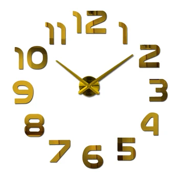 Modernus Dizainas Kvarcinis Laikrodis Mados Žiūrėti Veidrodis Lipduką 