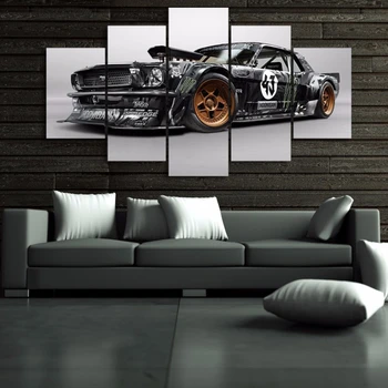 Modernus Plakatas Namų Dekoro Rėmo Sienos Menas Nuotraukas Kambarį 5 Gabalus Ford Mustang Rtr Automobilių Tapybos Drobės HD Spausdinti