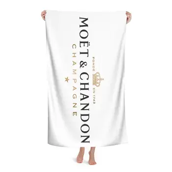 Moet & Chandon Šampanas Paplūdimio Rankšluosčiai, Didelio dydžio Vonios Rankšluosčiai,XL Asmeninį Dizainą, Prabangos Paplūdimio Towels_mystyj02
