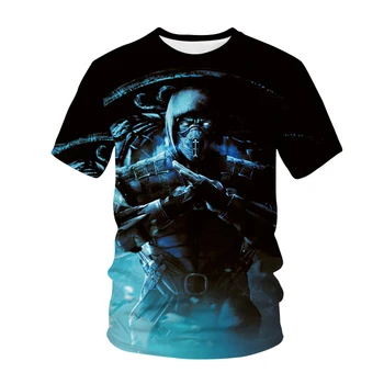 Mortal Kombat 3D Print T-shirt Mados Kovos Žaidimas Streetwear Vyrų, Moterų Sporto Atsitiktinis Marškinėliai Hip-Hop Drabužių Vyrų Marškinėlius Viršūnės
