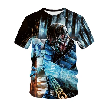 Mortal Kombat 3D Print T-shirt Mados Kovos Žaidimas Streetwear Vyrų, Moterų Sporto Atsitiktinis Marškinėliai Hip-Hop Drabužių Vyrų Marškinėlius Viršūnės