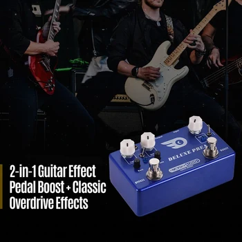 Mosky Deluxe Preamp Gitaros Efektu Pedalas 2 In 1 Padidinti Klasikinis Greitas Poveikis Metaliniu Korpusu Su Tiesa Apeiti Gitara Priedai