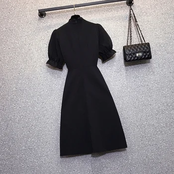 Moteriški Elegantiška Vintage cheongsam suknelė plius dydis L-4XL XXL, XXXL 3XL XXXXL šalies Kokteilis 2021 m. vasarą juoda Kinų suknelė drabužius