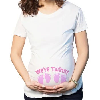 Moteriški Marškinėliai Animacinių filmų Motinystės Viršūnes Kūdikių Juokinga Nėštumo T Marškinėliai trumpomis Rankovėmis T-marškinėliai nėščiosioms Tees S-3XL