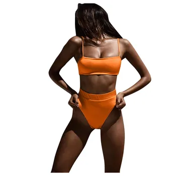 Moterų Bikinio High Waisted Pilvą Kontrolės Dviejų dalių maudymosi kostiumėlį, maudymosi Kostiumėliai, 2021 M. Mergina Paplūdimio Maudymosi Kostiumą, Moteris Fahsion maudymosi Kostiumėliai, Ispanija