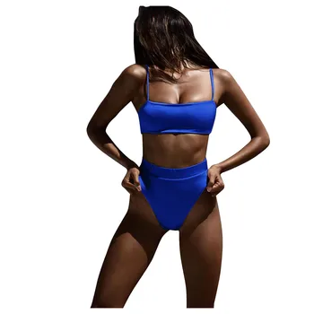 Moterų Bikinio High Waisted Pilvą Kontrolės Dviejų dalių maudymosi kostiumėlį, maudymosi Kostiumėliai, 2021 M. Mergina Paplūdimio Maudymosi Kostiumą, Moteris Fahsion maudymosi Kostiumėliai, Ispanija
