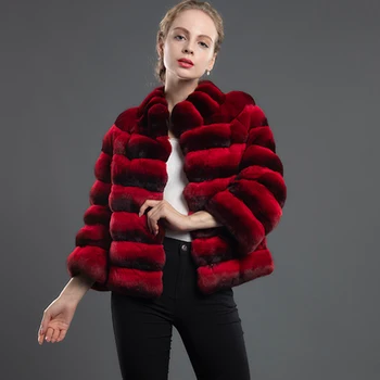 Moterų Kailio Striukė Nekilnojamojo Rex Triušio Kailiu Outwear Žiemos Mados Paltas Pritaikyti Stiliaus Karšto Pardavimo