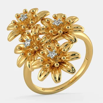 Moterų Mados Juvelyrikos Unikalus Kilnus Chrizantema Gėlių Vestuvės Žiedai AAA Baltas Cirkonis Elegantiškas Žiedas Žydi-Geriausia Dovana
