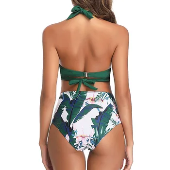 Moterų Maudymosi kostiumai Seksualus Padalinta Bikini komplektas 2 dalių Komplektas push up maudymosi kostiumėlį, Apranga Spausdinami Aukštos Juosmens, maudymosi kostiumą, Moteris maudymosi 2021