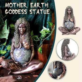 Motinos Žemės Meno Statula Polyresin Statulėlės Motina Žemių Statulos Mama Myli Visi-Deivės Paveikslas Figūrėlės Lauko Puošyba