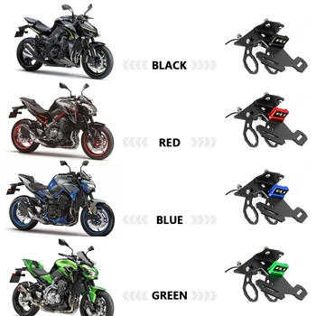 Motociklų Aksesuarų Licenciją Plokštės Rėmas Mount Turėtojas Laikiklis su Šviesos diodų (LED) Už Kawasaki Z900 Z 900 ABS 2017 2018 2019 2020