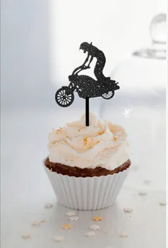 Motokroso Tortas Toppers Motociklo Cupcake Rėžtuvės Laimingas Gimtadienio Torto Dekoracijas, Vyro Gimtadienis arba Berniuko Dirt Bike Temą