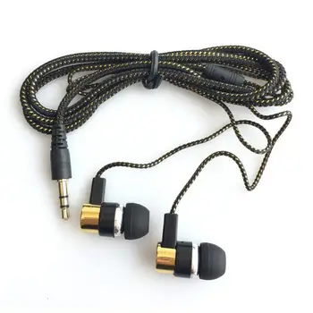 MP3 In-Ear Laidinio 3.5 mm Ausinių Modelio Tinklelio Linija Apkalos Ausinių žemų dažnių garsiakalbis Stereo Universali laisvų Rankų įranga Su Mikrofonu