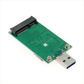 MSATA į USB adapteris mSATA SSD 3 USB 3.0 konverteris mini PCI-e adapterį Kortelės