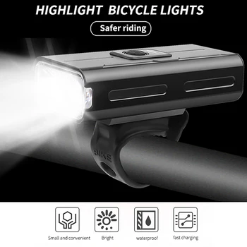 MTB Dviračių Šviesos T6 LED Kalnų Keliais Dviračiu Priekinių Žibintų 10W 800LM USB Įkrovimo Dviračių Naktį Saugos užpakalinis žibintas