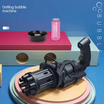 Muilo burbulai vaikų gatling burbuliukai mini toy machine gun burbulas žaislas, lauko žaidimų, sodas, vaikų žaislas ginklų iš cs go פופי