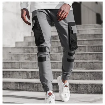 Multi-Pocket Atsitiktinis Kelnės Vyrams Poilsiu Krovinių Kelnės Vyrams Lauko Pėsčiųjų Žygius Sweatpants Vyrų Streetwear Mados Kelnės