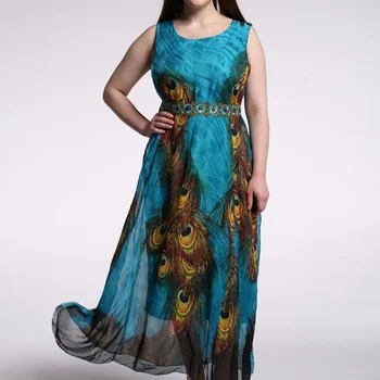 Musulmonų 2021 m. Pavasario/Vasaros Dubajaus Moterų Drabužiai Bohemijos Etninės Paplūdimio Suknelė Spausdinti Šifono Dydžio Suknelė turkijos Drabužių Abaja