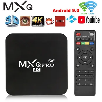 MXQ Pro 4K 2.4 G/5 GHZ Wifi Android 9.0 Quad Core 