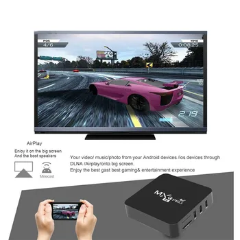 Mxq Pro 4k Android 7.1 Smart Box 4k Hd 3d 2.4 g Wifi S905w Quad Core Media Player, Smart Tv, Android Tv Box 2 gb 16gb Android Tv Box