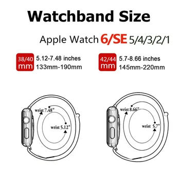 Nailono Dirželiai Apple watch band 44mm 40mm 42mm 38mm correas smartwatch apyrankė diržo Magic loop apyrankę iWatch 3 4 5 6 se