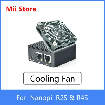 NanoPi R2S/R4S metaliniu korpusu su aušinimo ventiliatorius aušinimo aliuminio lydinio korpuso plokštė aliuminio lydinio apsauginiai korpuso priedai