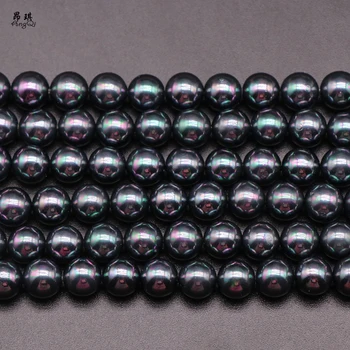 Natūrali Juoda Spalva Shell Perlų Turas Prarasti Granules 6-12mm Pasirinkti Dydį Tarpiklis Karoliukai Papuošalai Priėmimo 