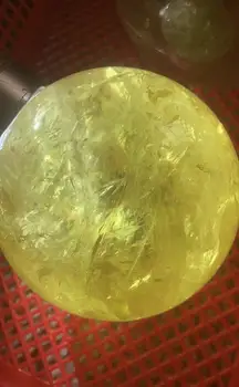 Natūralus geltonasis kvarcinio Krištolo Rutulį Magija Mineralinių Srityje， natūralaus akmens gydymo kristalų reiki, Gem Surinkimo namų gruodis