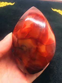 Natūralus raudonasis agatas kristalų liepsna gamtos carbund kvarco skilimo kristalų perlas laisvos formos kristalų gijimas dvasia namų decoratio