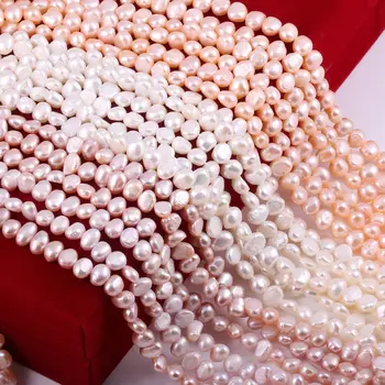 Natūralūs Gėlavandenių Perlų Baroko Baltos, rausvos spalvos, Netaisyklingos Karoliukai Papuošalai Priėmimo 
