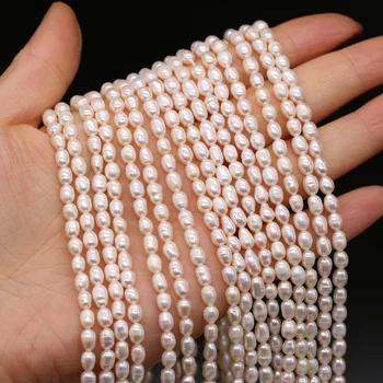 Natūralūs Gėlavandenių Perlų Zawalcowany Aukštos Kokybės Ryžių Formos Punch Prarasti Granules Papuošalai 