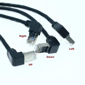 Naudoti 5G RJ45 Kabelių 26AWG CAT6 UTP CAT5 90 Laipsnių RJ45 Jumper Formos Ethernet LAN Anti-trukdžių Gigabit Didelės spartos Kabelį