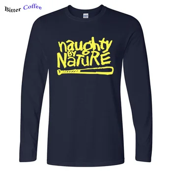 Naughty By Nature Senosios Mokyklos Hip-Hop Rap Skateboardinger Muzikos kapela 90s Bboy Bgirl T-shirt Medvilnės ilgomis Rankovėmis Atspausdintas Marškinėliai