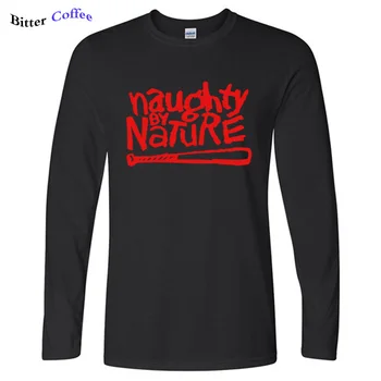 Naughty By Nature Senosios Mokyklos Hip-Hop Rap Skateboardinger Muzikos kapela 90s Bboy Bgirl T-shirt Medvilnės ilgomis Rankovėmis Atspausdintas Marškinėliai
