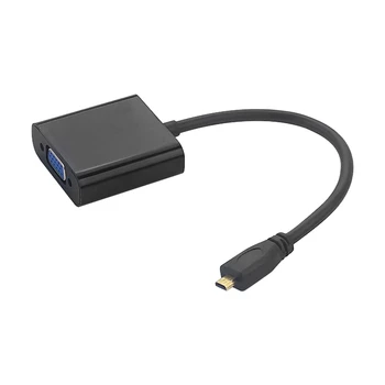 Nauja Micro-HDMI į VGA Adapteris, Kabelis, 1080P Vaizdo Keitiklis su Garso jungtis, USB Maitinimo Kabelis Fotoaparato Aviečių Pi 4