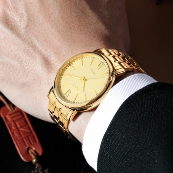 Nauja Pora Aukso Laikrodžių Mados Prabangių KKY Prekės Kvarcinis Laikrodis Mados Verslo Vyrų Žiūrėti Moterų Laikrodžiai Full-Plienas Pora Valandų