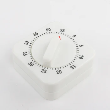 Nauja Stiliaus Naujovė Baltas Kvadratas 60 Minučių Mechaninis Laikmatis Priminimas Skaičiavimo Virtuvės Valgių Tiekimas Priedai