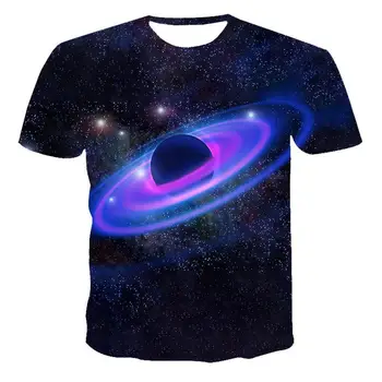 Nauja, T-Shirt Vyrai 'S Aukštos Kokybės VYRIŠKI Ir MOTERIŠKI Marškinėliai Naktį Žvaigždėtą Dangų Trumpas Rankovės 3d Spausdinimo Modelio Jaunimo VYRIŠKI T-Shirt
