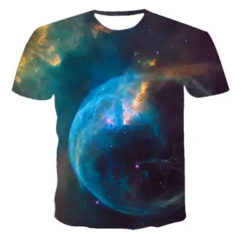 Nauja, T-Shirt Vyrai 'S Aukštos Kokybės VYRIŠKI Ir MOTERIŠKI Marškinėliai Naktį Žvaigždėtą Dangų Trumpas Rankovės 3d Spausdinimo Modelio Jaunimo VYRIŠKI T-Shirt