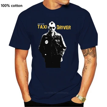 Nauja Taksi Vairuotojas Filmo Plakatas Mens T-Shirts Hip-Hop Streetwear Marškinėlius Kietas Logo T Shirt O Kaklo T-Shirt Trumpi Marškinėliai Vyrams