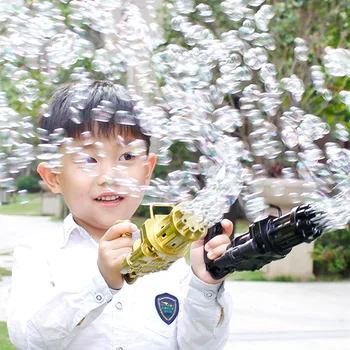 Nauja Vaikai Gatling Bubble Gun Žaislai Vasaros Automatinis Muilo Vandens Burbulas Mašina Vaikų Lopšelio Patalpų Lauko Vestuvių Burbulas