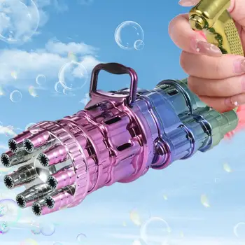 Nauja Vaikai Kamufliažas Gatling Burbulas Mašina E Lectric Muilo Burbulas Ginklų Žaislas, Automatinė Burbulų Pūtimo Vaikų Vasaros Lauko Žaislai