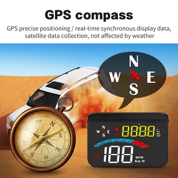 Naujai M16 GPS Spidometras Head Up Display GPS HUD Gabaritai Windsheild Projektorius Su Gaubtu Nuovargį Vairavimo Priminimas, Automobilių Elektronika