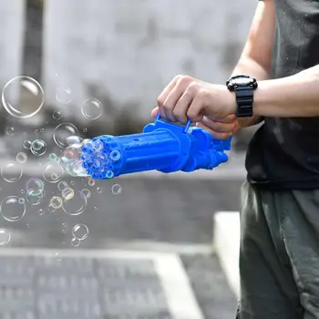Naujas 15.5 Colių Dizainas Gatling Burbulas Mašina Žaislo 21 Skylių Burbulas Maker Žaislas Automatinis Vasaros Muilo Vandens Burbulas Lauko Žaislai