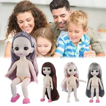 Naujas 16cm Kilnojamojo Sujungta Mini Mergaičių Gražių Vaikai Mergaitė puošniai apsirengti Žaislų Mados Žaislai Princesė Lėlės Vaikų Gimtadienio Dovana