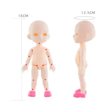 Naujas 16cm Kilnojamojo Sujungta Mini Mergaičių Gražių Vaikai Mergaitė puošniai apsirengti Žaislų Mados Žaislai Princesė Lėlės Vaikų Gimtadienio Dovana