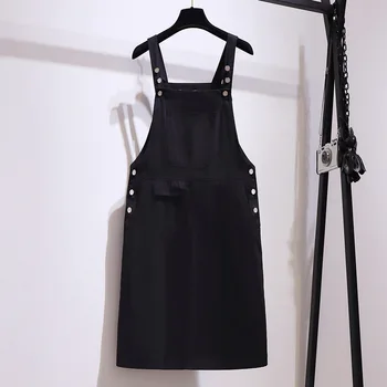 Naujas 2021 ponios vasaros plius dydžio mini suknelė moterims didelių palaidų atsitiktinis retro juoda rausva suspender suknelė 3XL 4XL 5XL 6XL 7XL