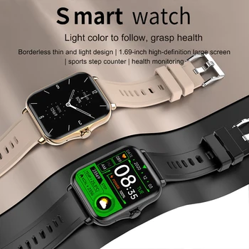 Naujas 2021 Q8 Smart Watch Vyrai Moterys 1.69 colių 